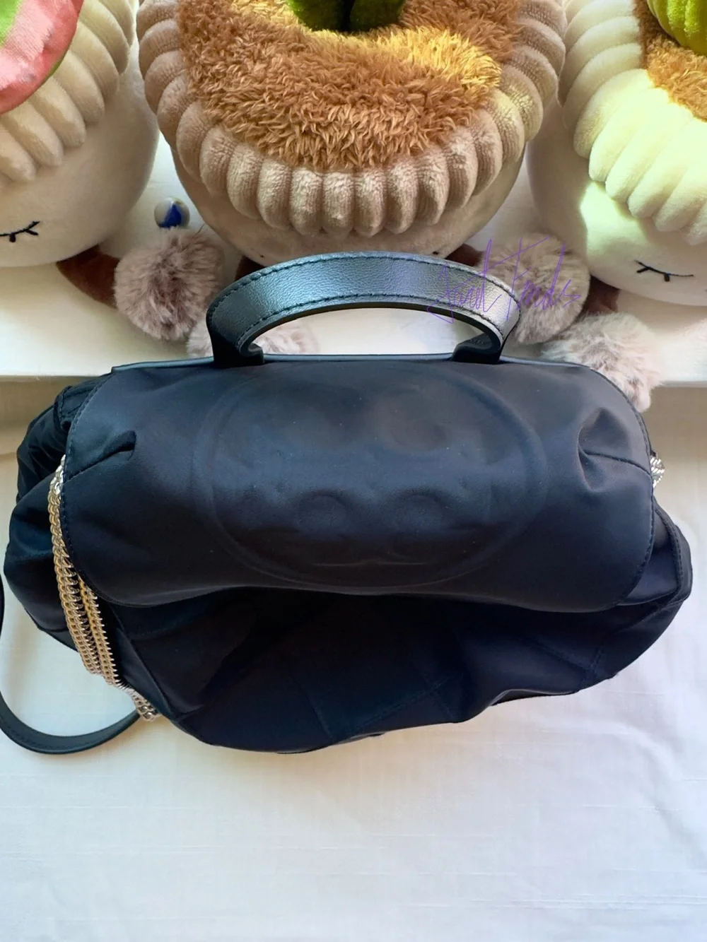 New with Nordstrom Tag🎒Tory Burch Black Fleming Diamond Quilting Nylon Backpack